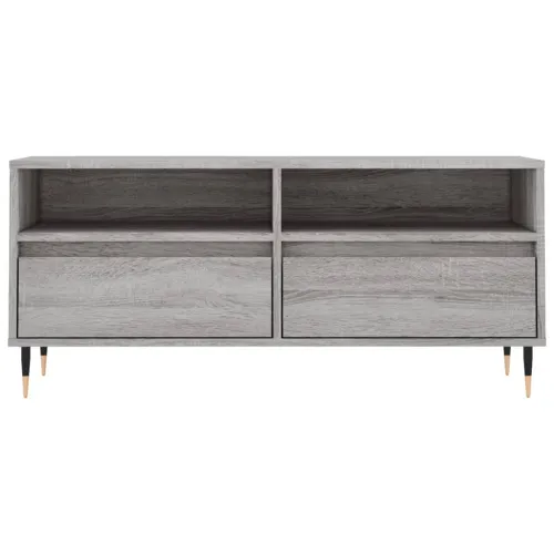 TV ormarić sivi Sonoma 100x34,5x44,5cm konstruirano drvo - Sivi hrast sonoma 1 Cijena