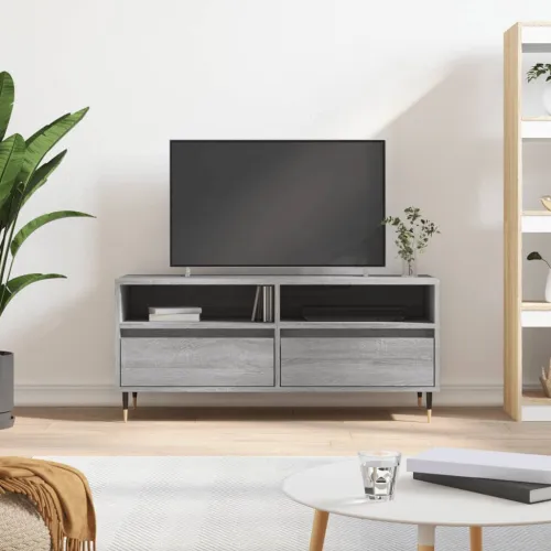 TV ormarić sivi Sonoma 100x34,5x44,5cm konstruirano drvo - Sivi hrast sonoma 1 Cijena