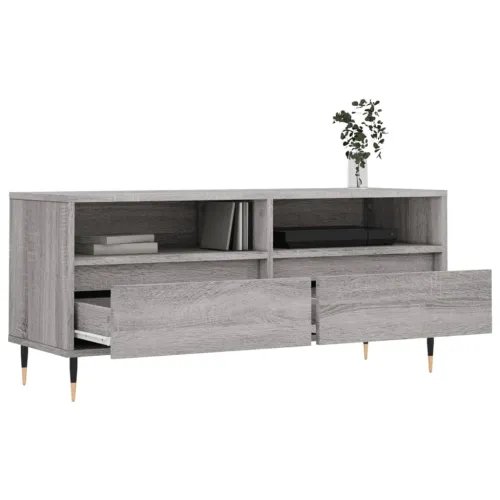 TV ormarić sivi Sonoma 100x34,5x44,5cm konstruirano drvo - Sivi hrast sonoma 1 Cijena
