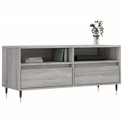 TV ormarić sivi Sonoma 100x34,5x44,5cm konstruirano drvo - Sivi hrast sonoma 1 Cijena