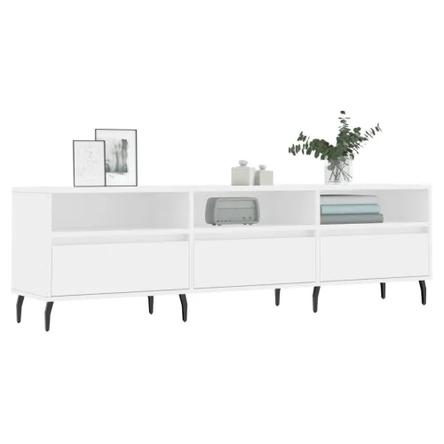 TV ormarić bijeli 150x30x44,5 cm od konstruiranog drva - Bijela 1 Cijena