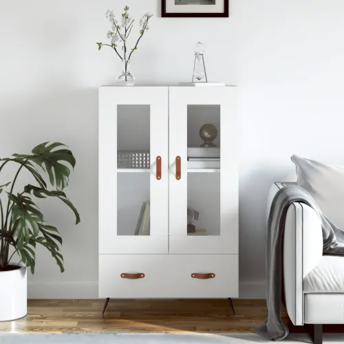 Visoka komoda bijela 69,5 x 31 x 115 cm od konstruiranog drva - Bijela 1 Bijela Cijena