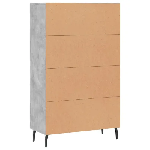 Visoka komoda boja betona 69,5 x 31 x 115 cm konstruirano drvo - Beton siva 1 Cijena