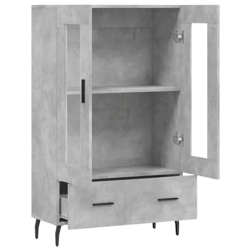 Visoka komoda boja betona 69,5 x 31 x 115 cm konstruirano drvo - Beton siva 1 Cijena