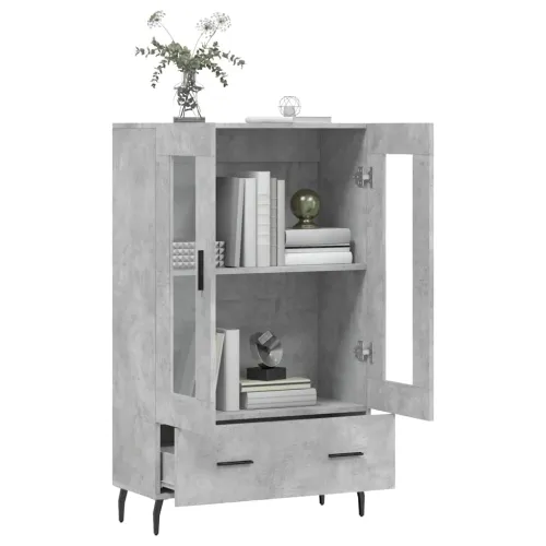 Visoka komoda boja betona 69,5 x 31 x 115 cm konstruirano drvo - Beton siva 1 Cijena
