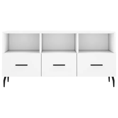 TV ormarić bijeli 102 x 36 x 50 cm od konstruiranog drva - Bijela 1 Cijena
