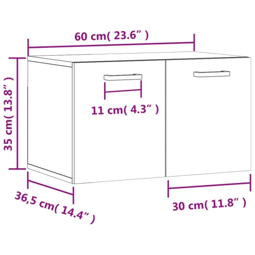 Zidni ormarić bijeli 60 x 36,5 x 35 cm konstruirano drvo - Bijela 60 x 36.5 x 35 cm 1 1 Cijena