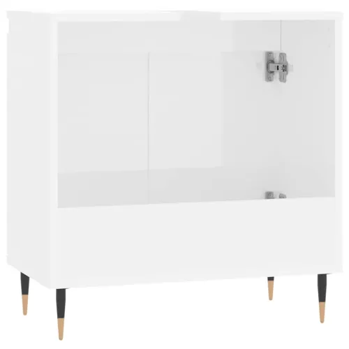 Kupaonski ormarić sjajni bijeli 58x33x60 cm konstruirano drvo - Visoko sjajno bijela 1 1 1 Cijena