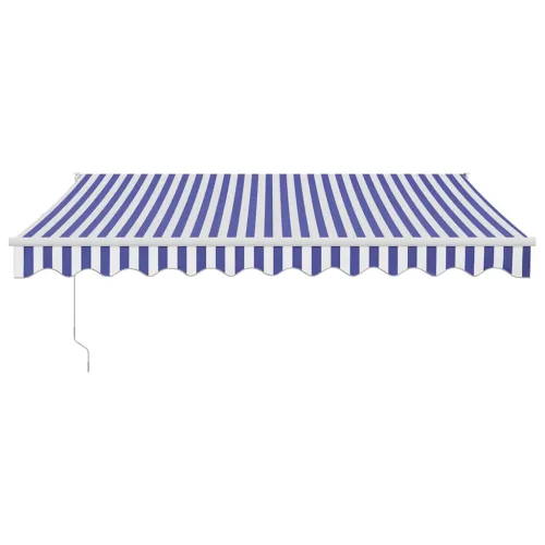 Automatska tenda na uvlačenje plavo-bijela 3,5 x 2,5 m - Plava i bijela 3,5 x 2,5 m s bijelim okvirom Cijena
