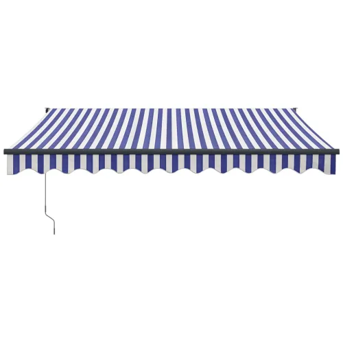 Automatska tenda na uvlačenje plavo-bijela 3 x 2,5 m - Plava i bijela 3 x 2,5 m s antracitnim okvirom Cijena