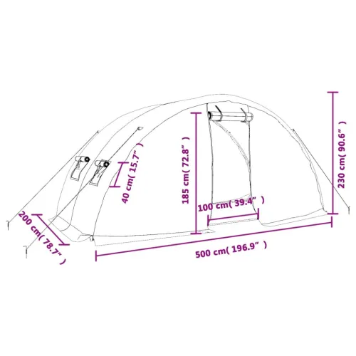 Staklenik s čeličnim okvirom bijeli 10 m² 5 x 2 x 2,3 m - Bijela 5 x 2 x 2.3 m Cijena