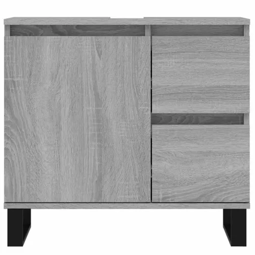 Kupaonski ormarić boja hrasta 65 x 33 x 60 cm konstruirano drvo - Sivi hrast sonoma Cijena