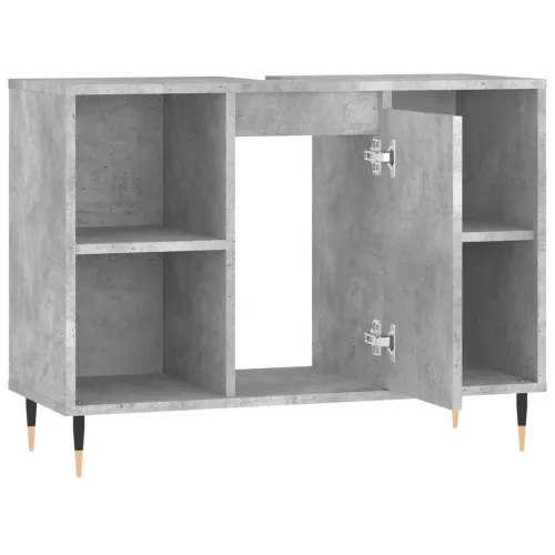 Kupaonski ormarić boja betona 80x33x60 cm od konstruiranog drva - Beton siva Cijena