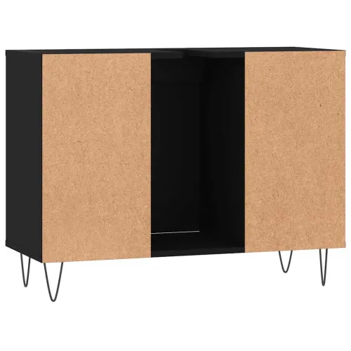 Kupaonski ormarić crni 80 x 33 x 60 cm od konstruiranog drva - Crna Cijena