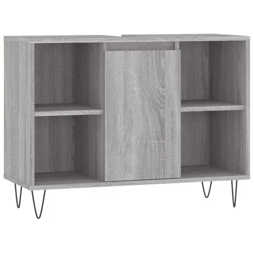 Kupaonski ormarić siva boja hrasta 80 x 33 x 60 cm drveni - Sivi hrast sonoma Cijena