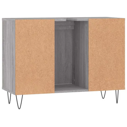 Kupaonski ormarić siva boja hrasta 80 x 33 x 60 cm drveni - Sivi hrast sonoma Cijena