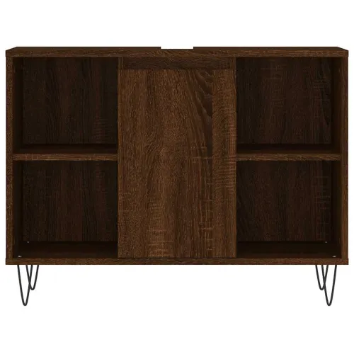 Ormarić za Lavabo - Umivaonik smeđa boja hrasta 80x33x60 cm drveni - Smeđi hrast Cijena