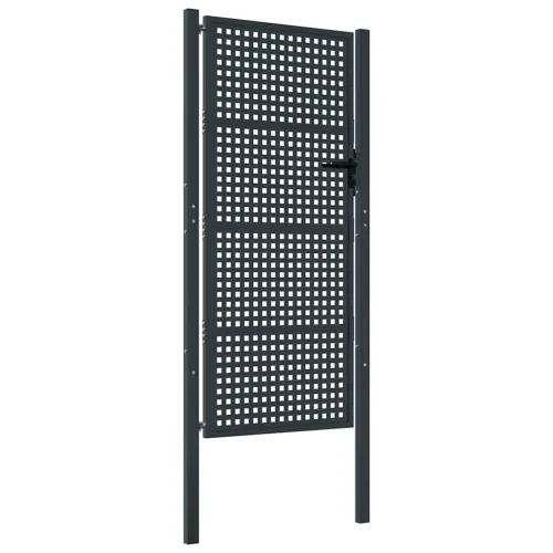 Dvorišna vrata - Vrtna vrata antracit 100x200 cm čelik - 100 x 200 cm Cijena