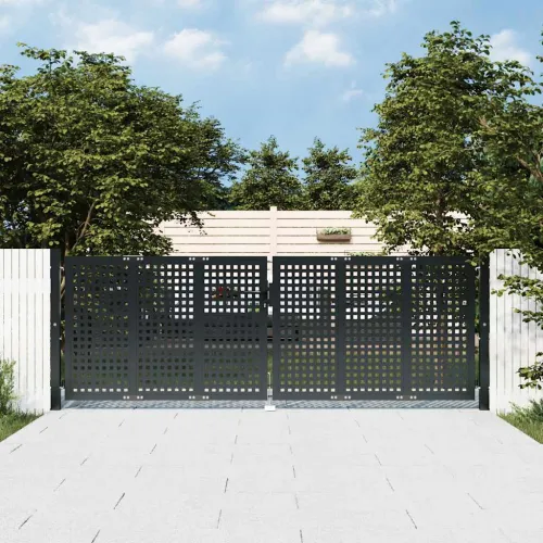 Dvorišna vrata - Vrtna vrata antracit boje 300x75 cm čelik - 300 x 75 cm Cijena