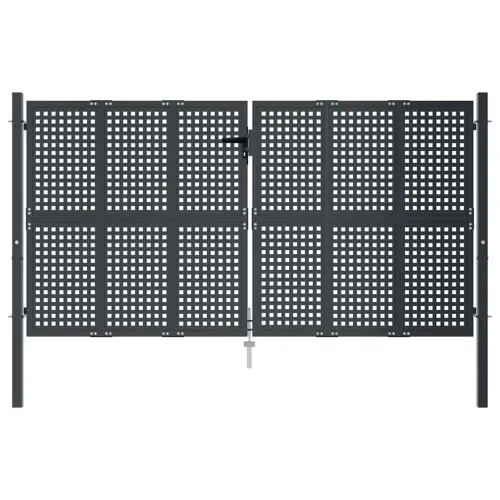 Dvorišna vrata - Vrtna vrata antracit boje 300x150 cm čelik - 300 x 150 cm Cijena
