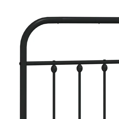 Metalni okvir kreveta uzglavlje i podnožje crni 140x200 cm - Crna 140 x 200 cm s uzglavljem i podnožjem Cijena