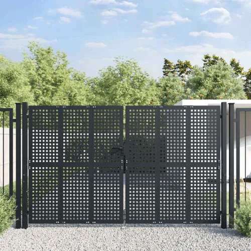 Dvorišna vrata - Vrtna vrata antracit boje 300x200 cm čelik - 300 x 200 cm Cijena
