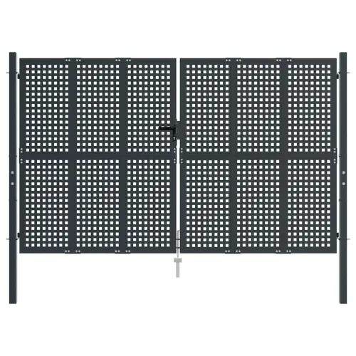 Dvorišna vrata - Vrtna vrata antracit boje 300x200 cm čelik - 300 x 200 cm Cijena