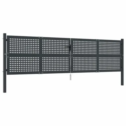 Dvorišna vrata - Vrtna vrata antracit 400x75 cm čelik - 400 x 75 cm Cijena