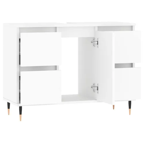 Kupaonski ormarić bijeli 80 x 33 x 60 cm od konstruiranog drva - Bijela 1 1 1 Cijena