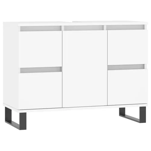 Kupaonski ormarić bijeli 80 x 33 x 60 cm od konstruiranog drva - Bijela Cijena