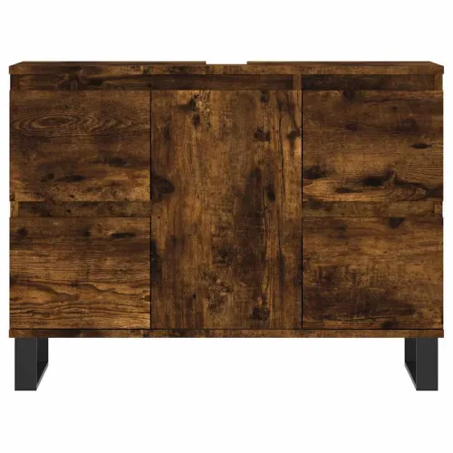 Kupaonski ormarić boja dimljenog hrasta 80 x 33 x 60 cm drveni - Dimljeni hrast Cijena