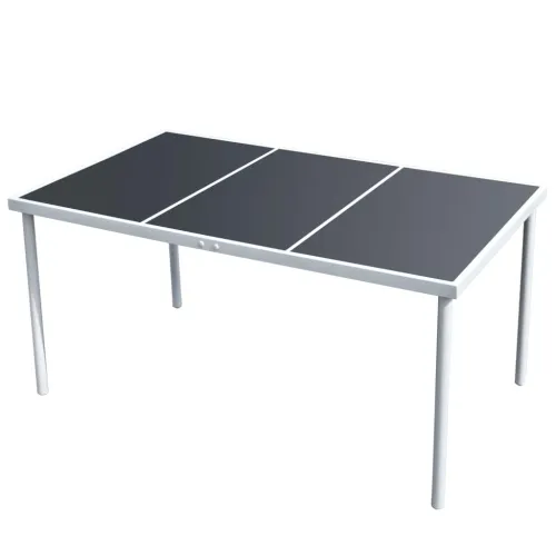 Vrtni stol 150 x 90 x 74 cm crni čelični - 150 cm Cijena