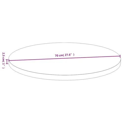 Stolna ploča Ø70x2,5 cm od bambusa - Ø 70 x 2.5 cm 1 Cijena