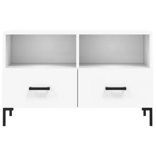 TV ormarić bijeli 80 x 36 x 50 cm od konstruiranog drva - Bijela 1 Cijena