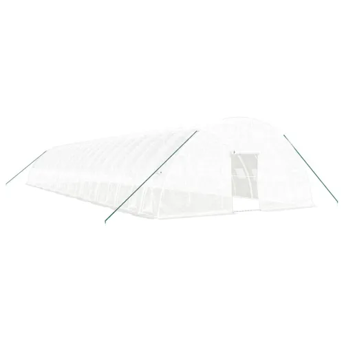Plastenik s čeličnim okvirom bijeli 120 m² 20 x 6 x 2,85 m - Bijela 20 x 6 x 2.85 m Cijena