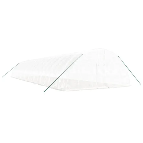 Plastenik s čeličnim okvirom bijeli 120 m² 20 x 6 x 2,85 m - Bijela 20 x 6 x 2.85 m Cijena