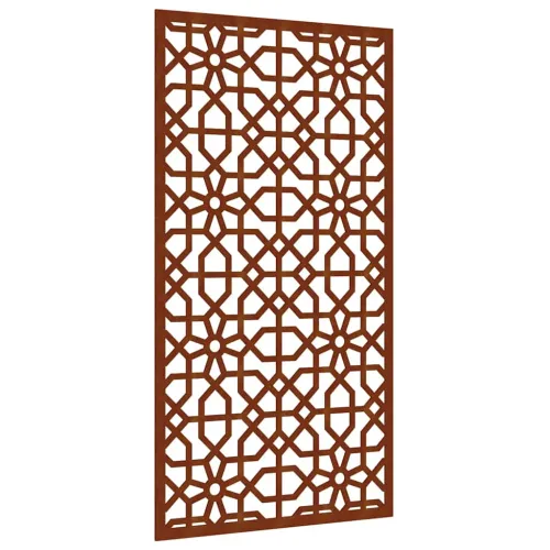 Vrtni zidni ukras 105 x 55 cm čelik COR-TEN s maurskim uzorkom Cijena