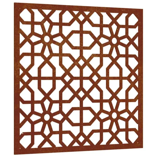 Vrtni zidni ukras 55 x 55 cm čelik COR-TEN s maurskim uzorkom Cijena