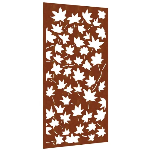 Vrtni zidni ukras 105x55 cm čelik CORTEN uzorak javorovog lišća Cijena