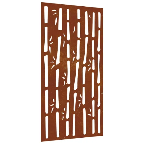 Vrtni zidni ukras 105 x 55 cm čelik COR-TEN s uzorkom bambusa Cijena