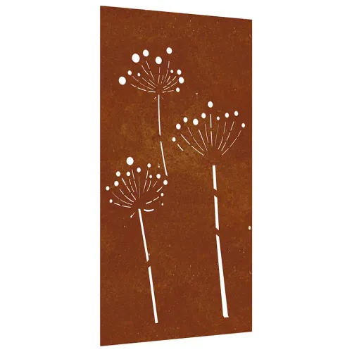 Vrtni zidni ukras 105 x 55 cm čelik COR-TEN s cvjetnim uzorkom Cijena