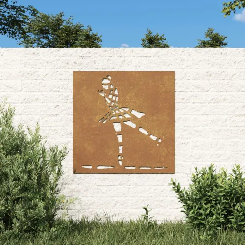 Vrtni zidni ukras 55 x 55 cm čelik COR-TEN s uzorkom balerine Cijena