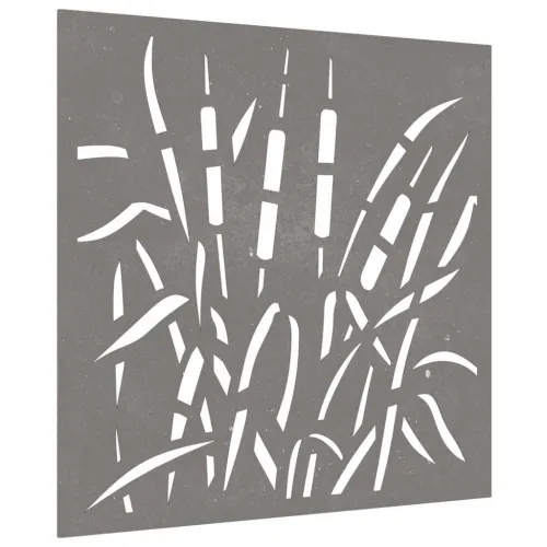 Vrtni zidni ukras 55 x 55 cm čelik COR-TEN s uzorkom trave Cijena