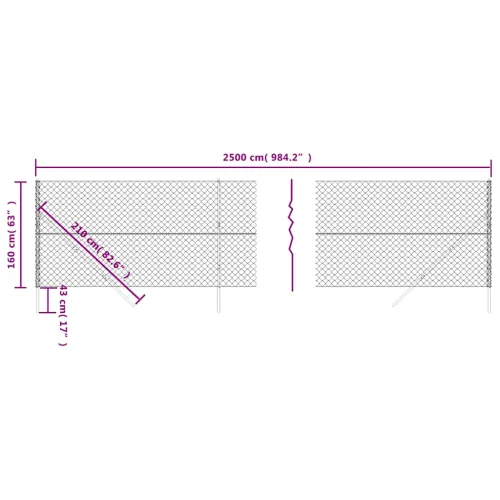 Žičana ograda zelena 1,6 x 25 m - Zelena 1.6 x 25 m 1 Zelena Cijena