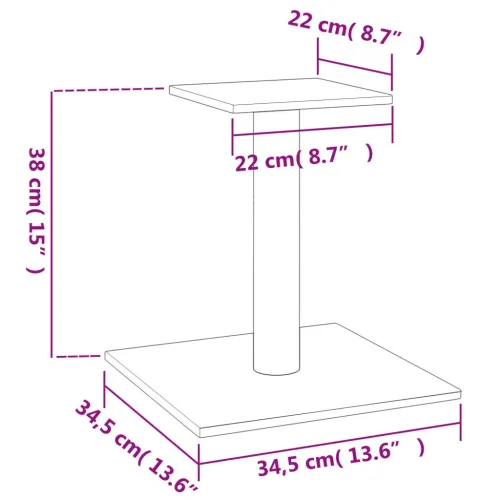 Grebalica za mačke s platformom krem 38 cm - Krema Krema Cijena