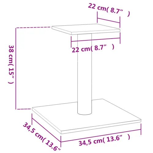 Grebalica za mačke s platformom tamnosiva 38 cm - Tamno siva Cijena