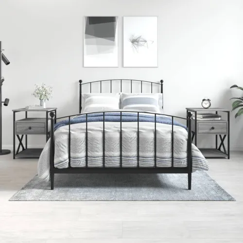 Noćni ormarići 2 kom boja hrasta 40x42x55 cm konstruirano drvo - Sivi hrast sonoma 2 Cijena