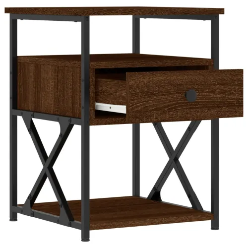 Noćni ormarići 2 kom boja hrasta 40x42x55 cm konstruirano drvo - Smeđi hrast 2 Cijena