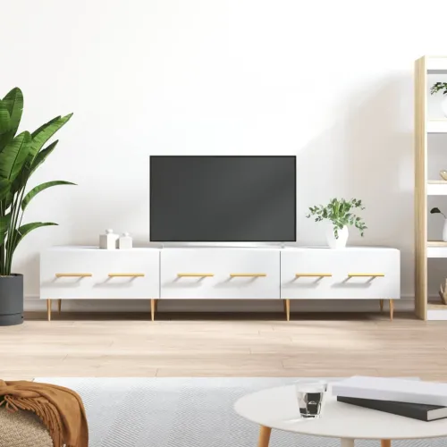 TV ormarić bijeli 150 x 36 x 30 cm od konstruiranog drva - Bijela 1 Cijena