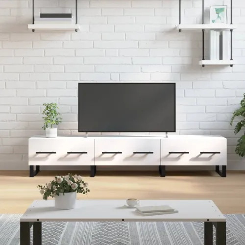 TV ormarić bijeli 150 x 36 x 30 cm od konstruiranog drva - Bijela 1 Cijena